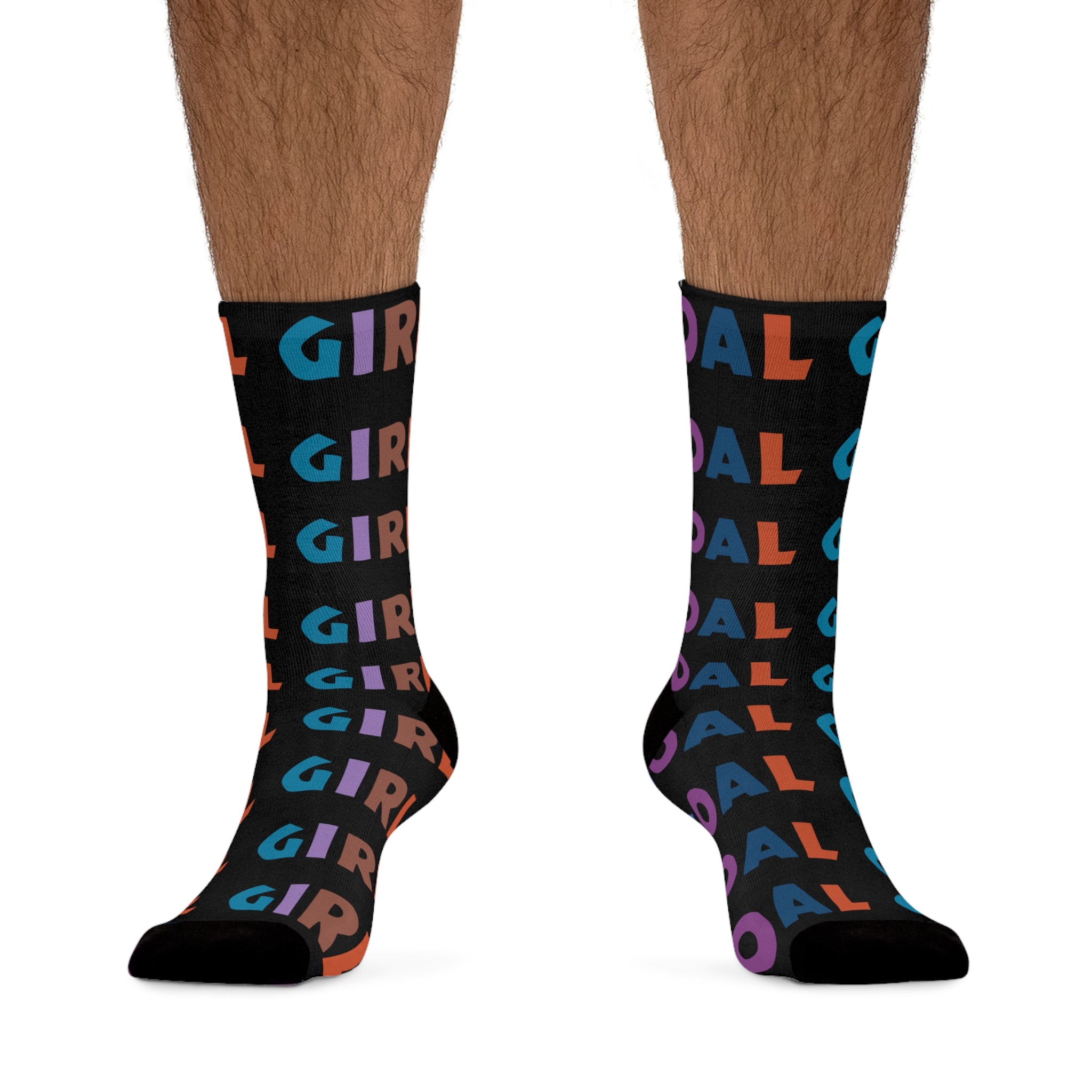 Goal Girls Pattern Socks - Black