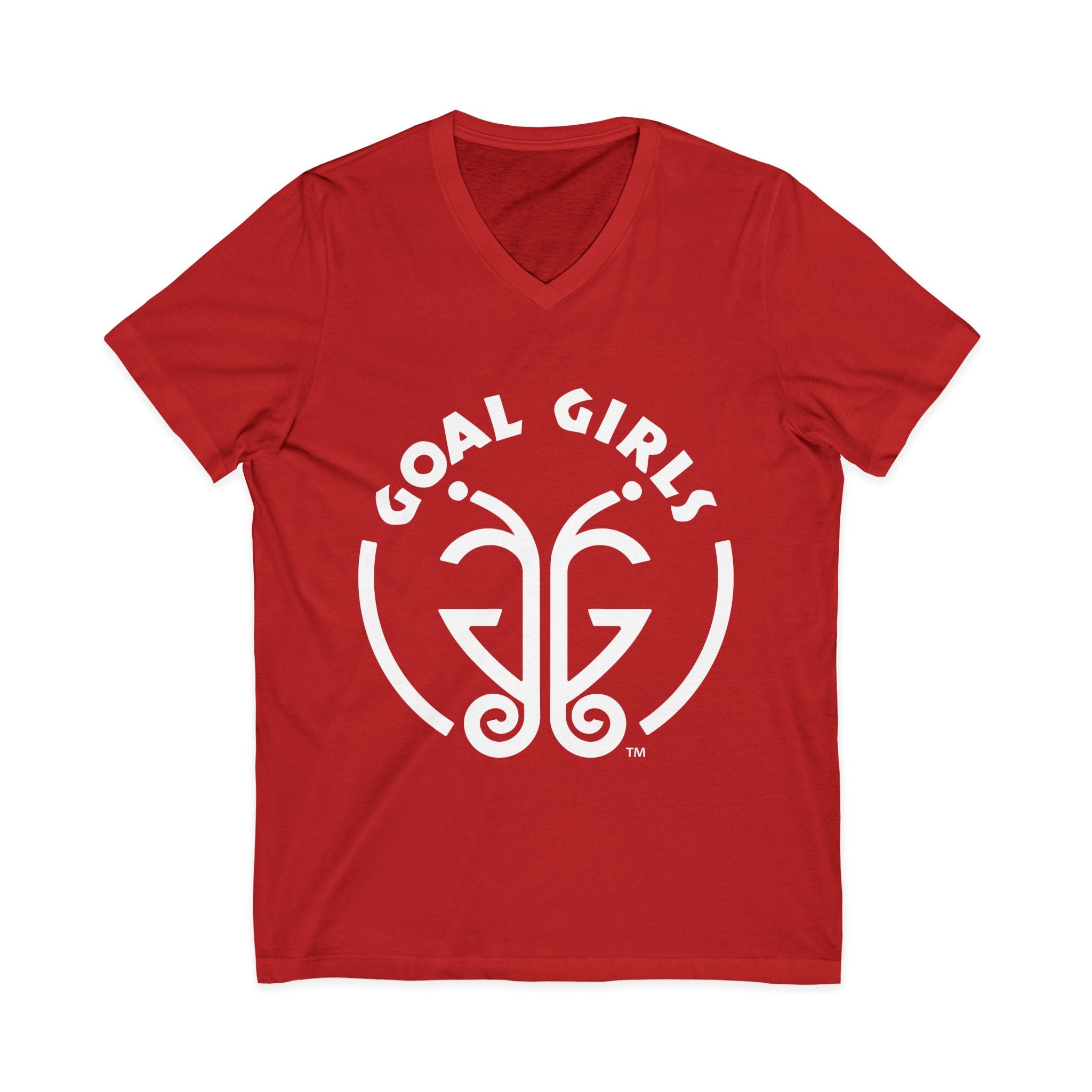 Goal Girls V-Neck Tee — Empowerment Graphic Women's T‑Shirt