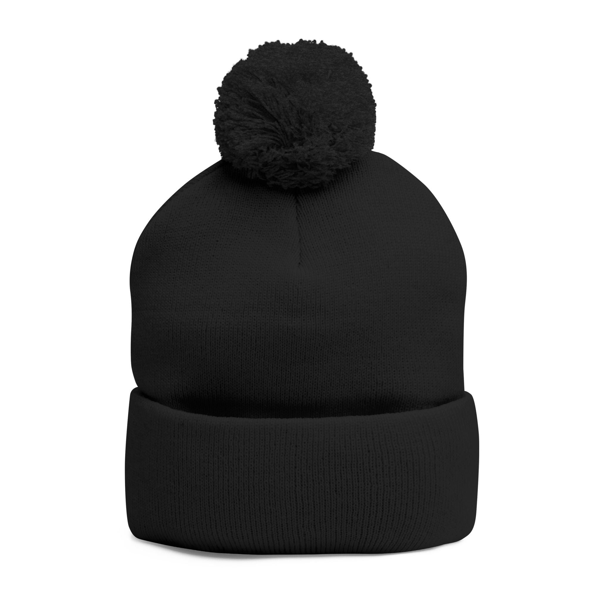 Pom-Pom Beanie — Embroidered "Goal Girls" Colorful Knit Winter Hat