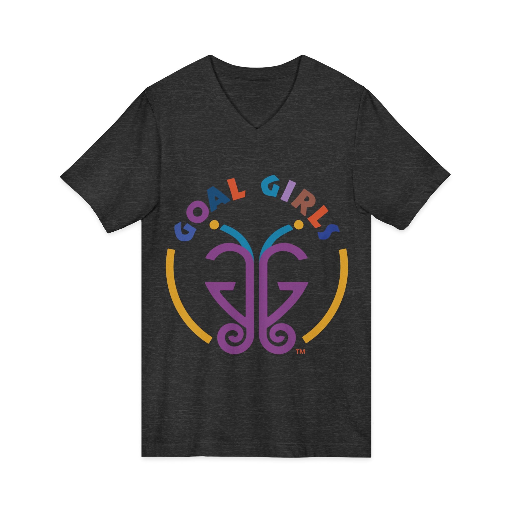 Goal Girls V-Neck Tee — Empowerment Graphic Women's T‑Shirt