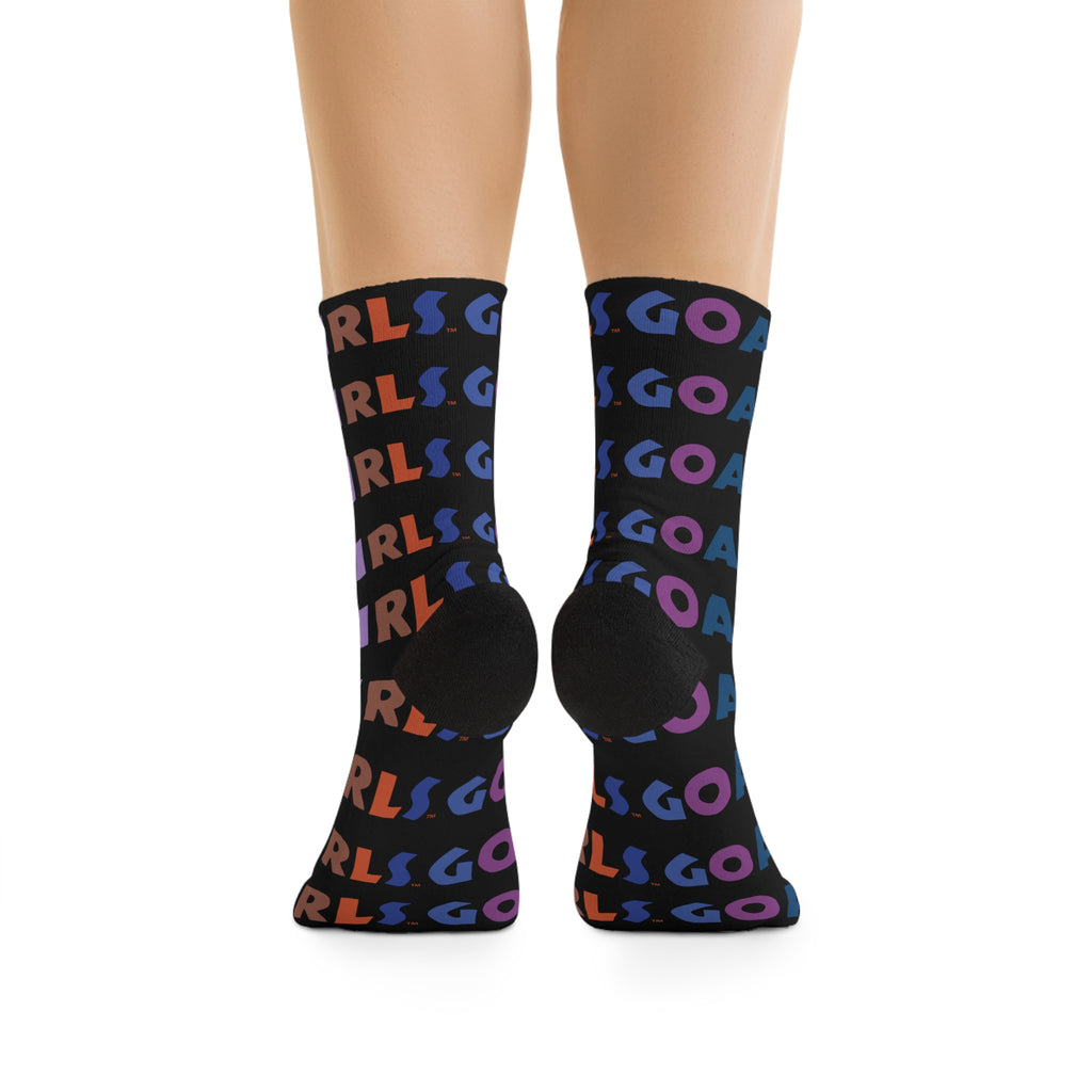 Goal Girls Pattern Socks - Black
