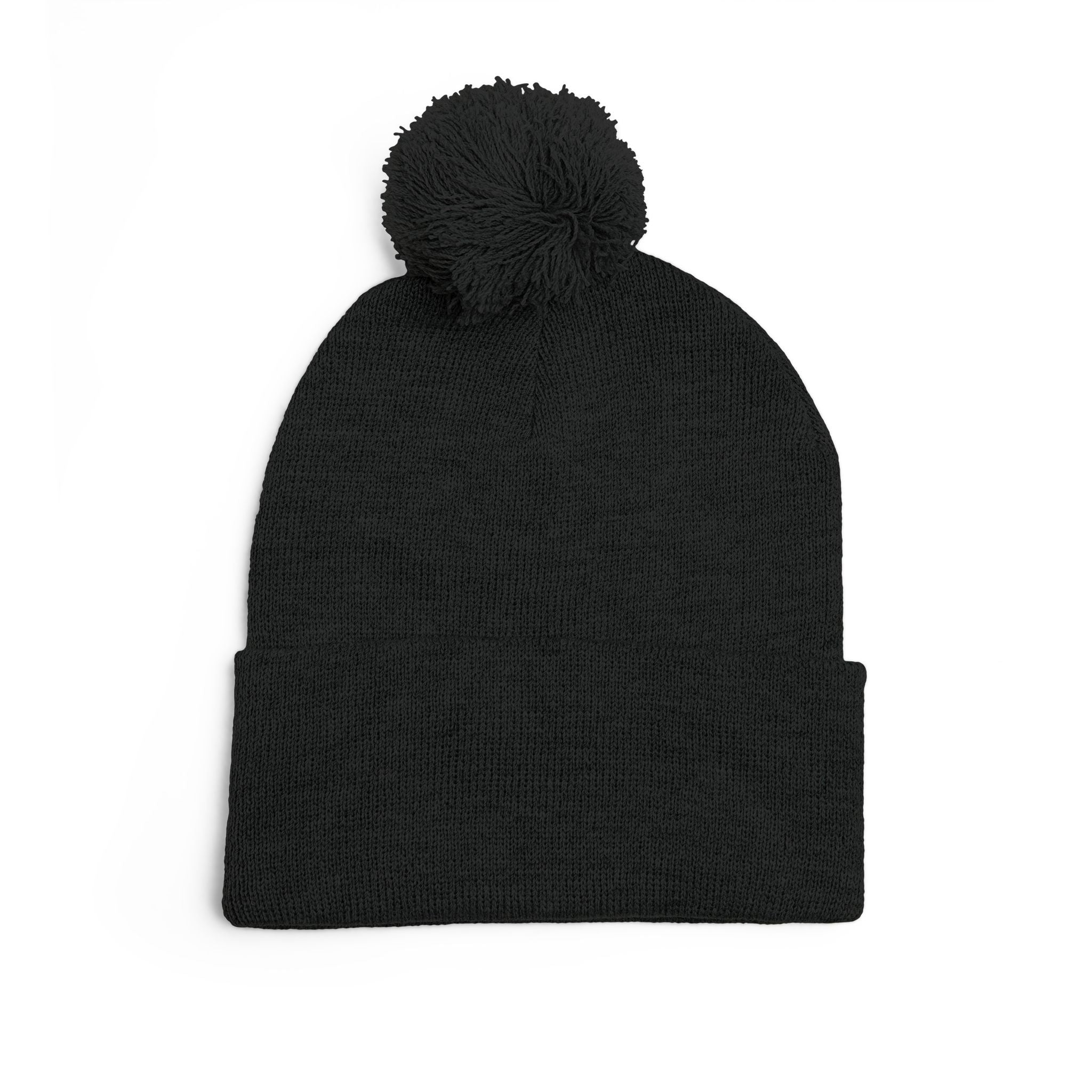 Pom-Pom Beanie — Embroidered "Goal Girls" Colorful Knit Winter Hat