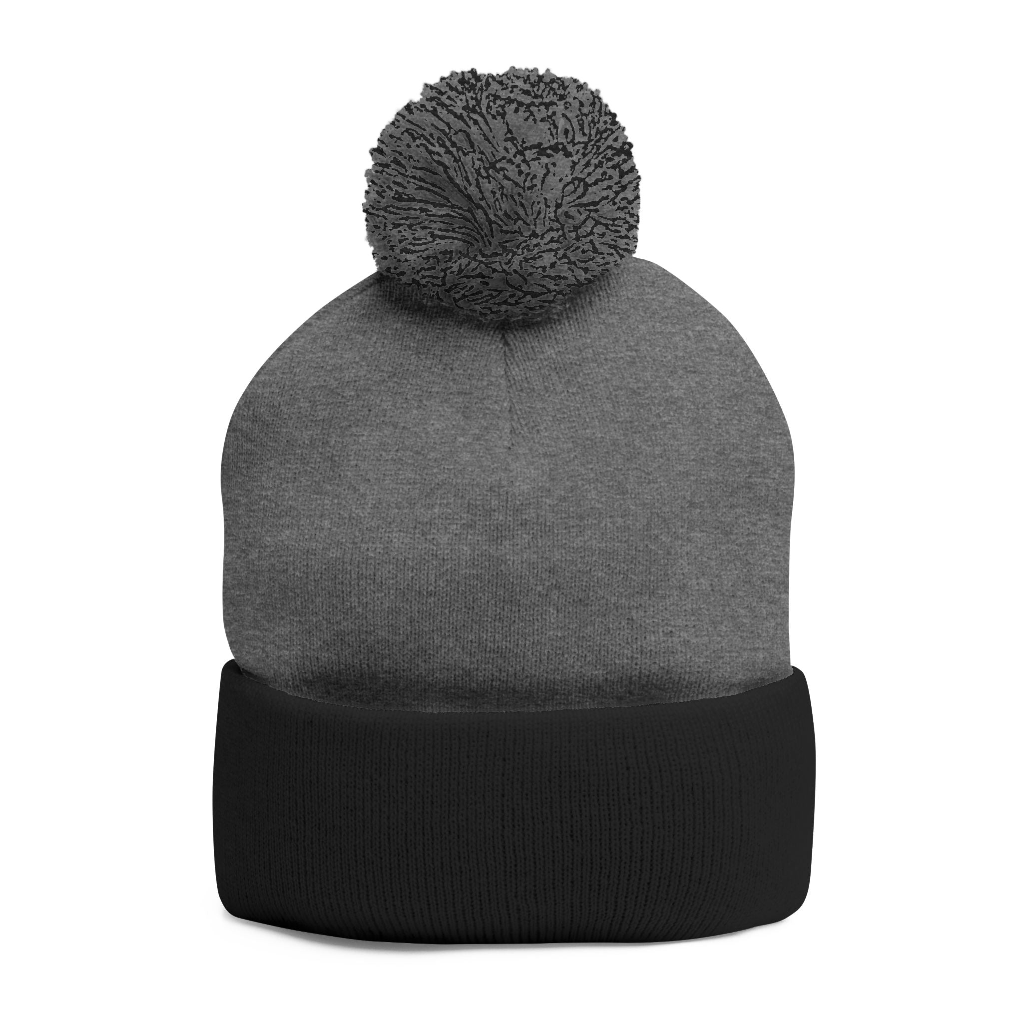 Pom-Pom Beanie — Embroidered "Goal Girls" Colorful Knit Winter Hat