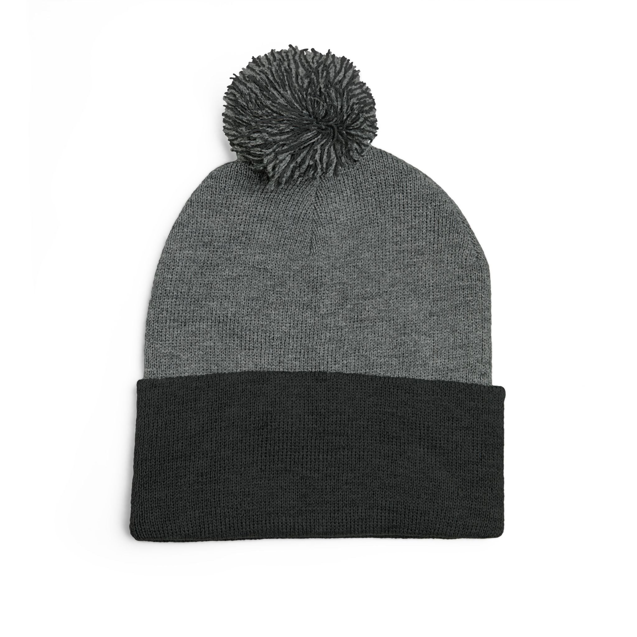 Pom-Pom Beanie — Embroidered "Goal Girls" Colorful Knit Winter Hat