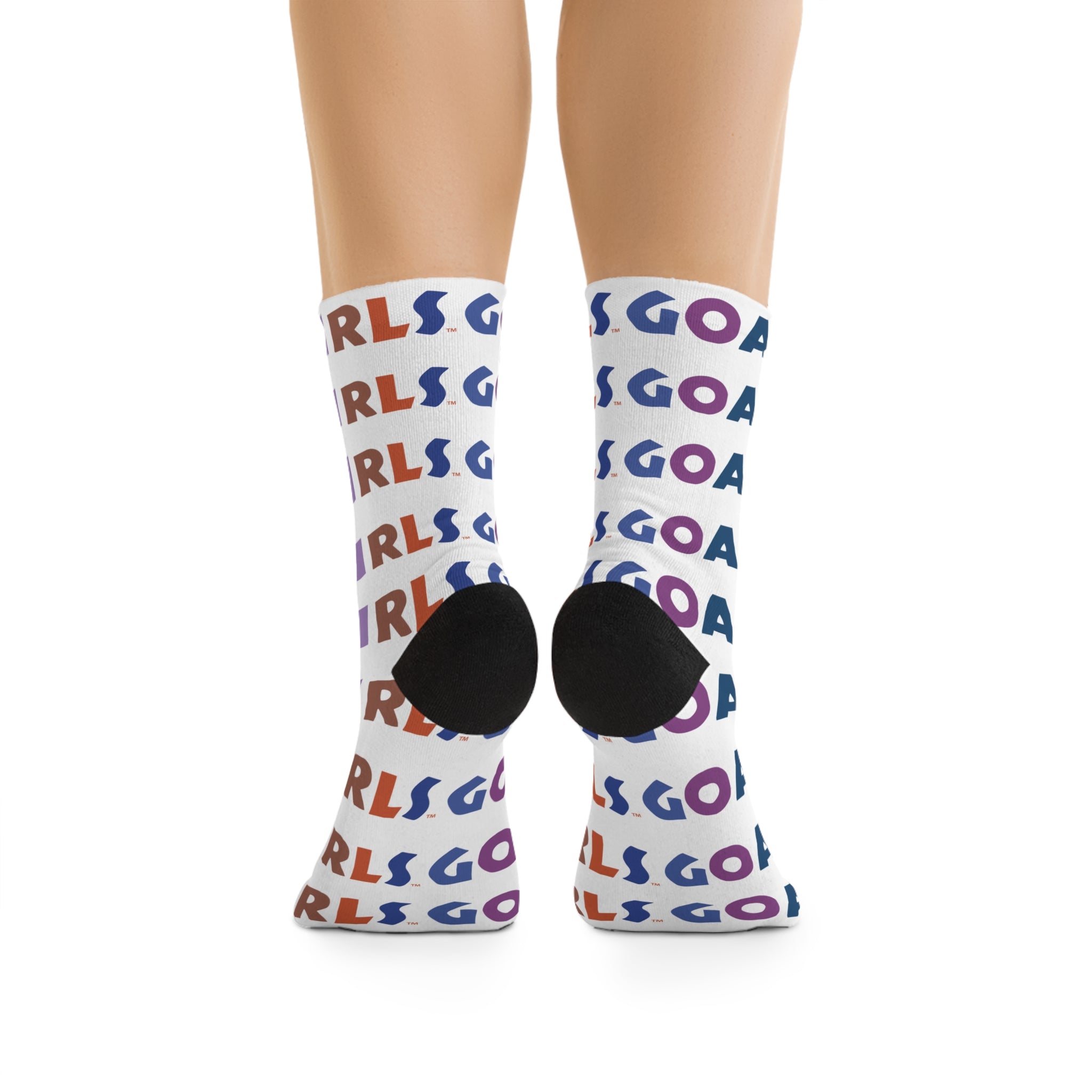 Goal Girls Pattern Socks - White