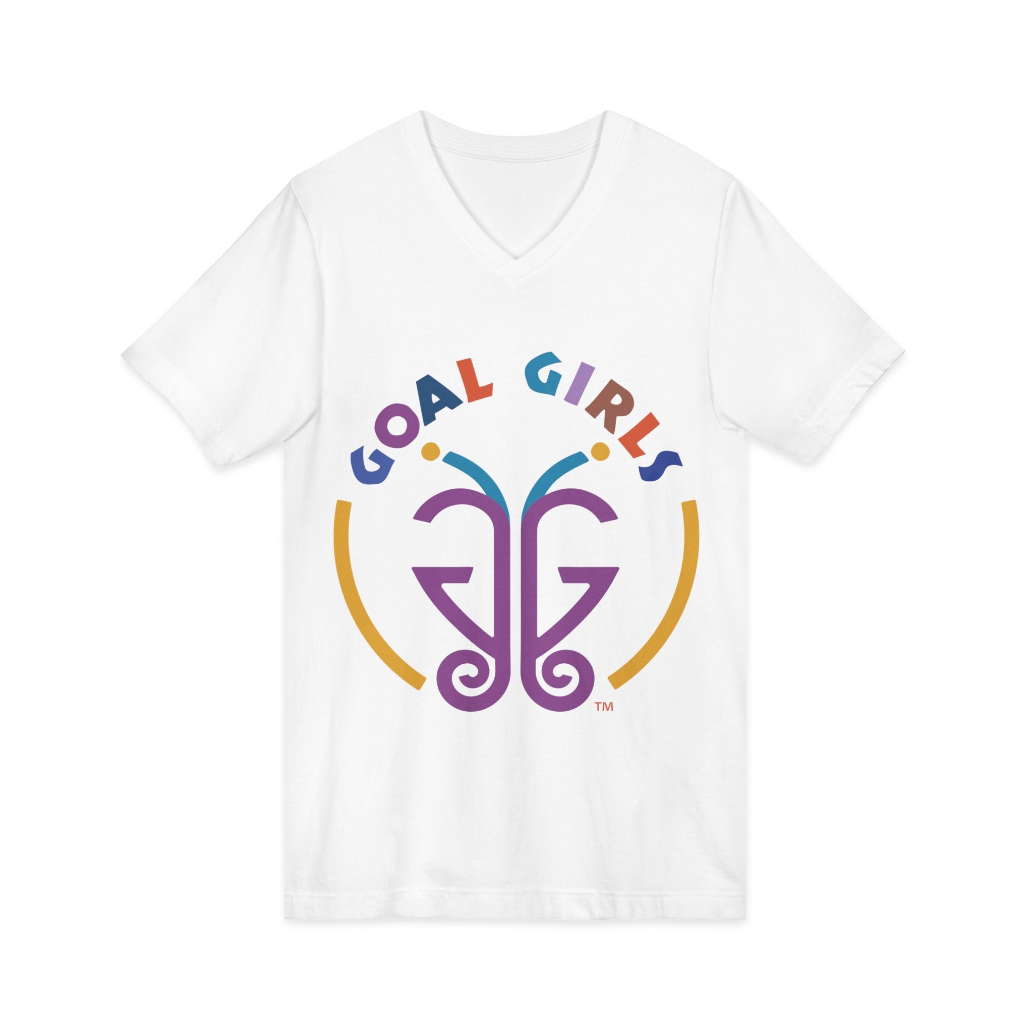 Goal Girls V-Neck Tee — Empowerment Graphic Women's T‑Shirt