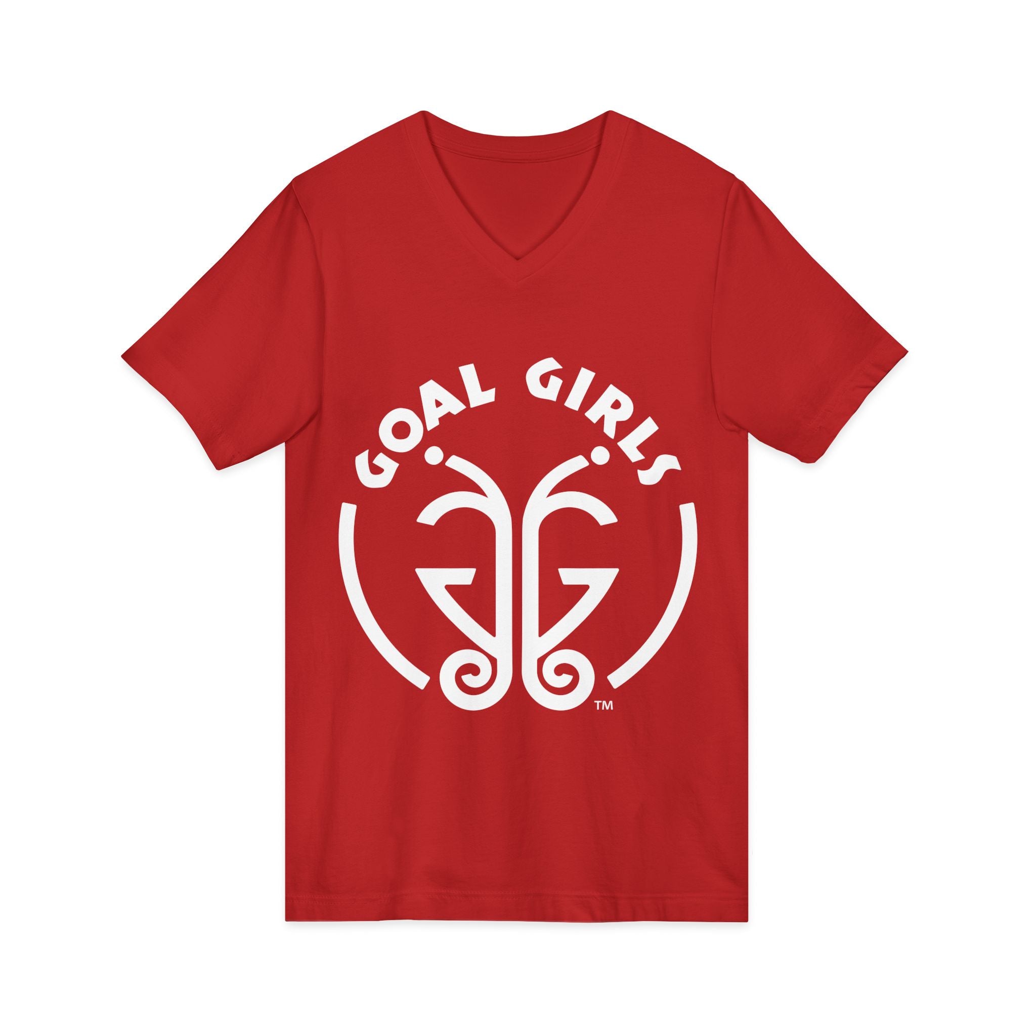 Goal Girls V-Neck Tee — Empowerment Graphic Women's T‑Shirt