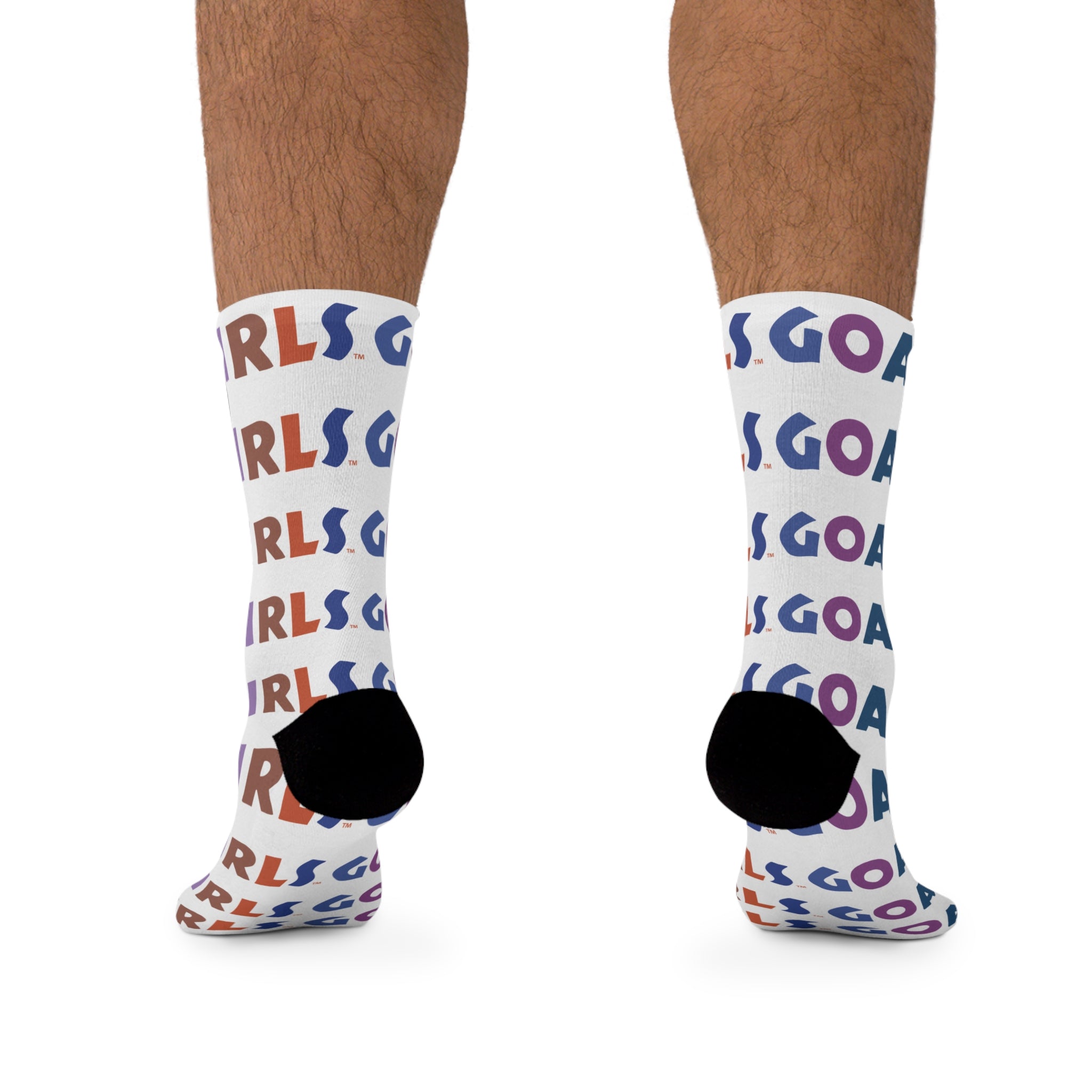 Goal Girls Pattern Socks - White