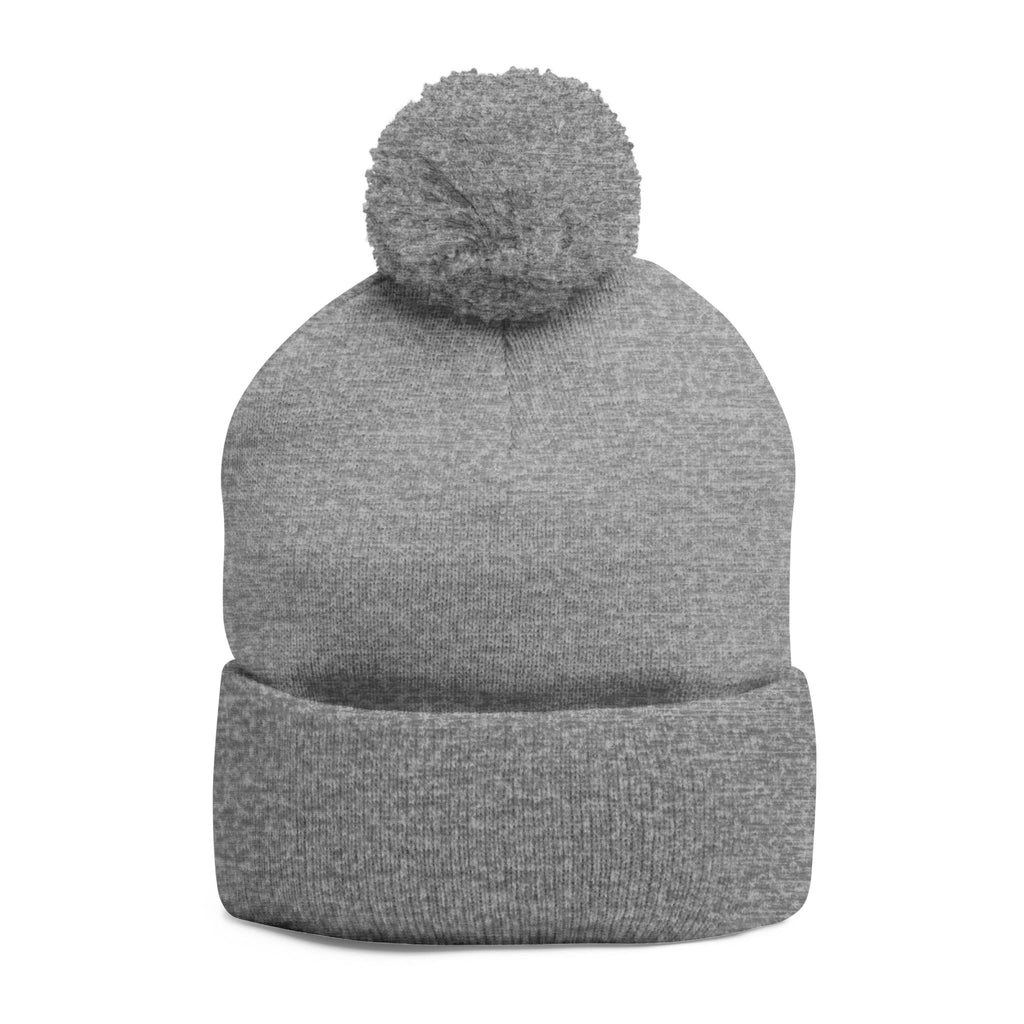 Pom-Pom Beanie — Embroidered "Goal Girls" Colorful Knit Winter Hat