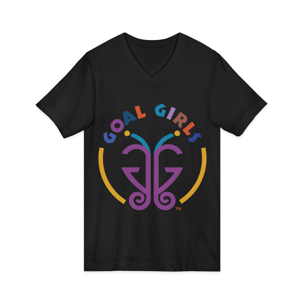 Goal Girls V-Neck Tee — Empowerment Graphic Women's T‑Shirt