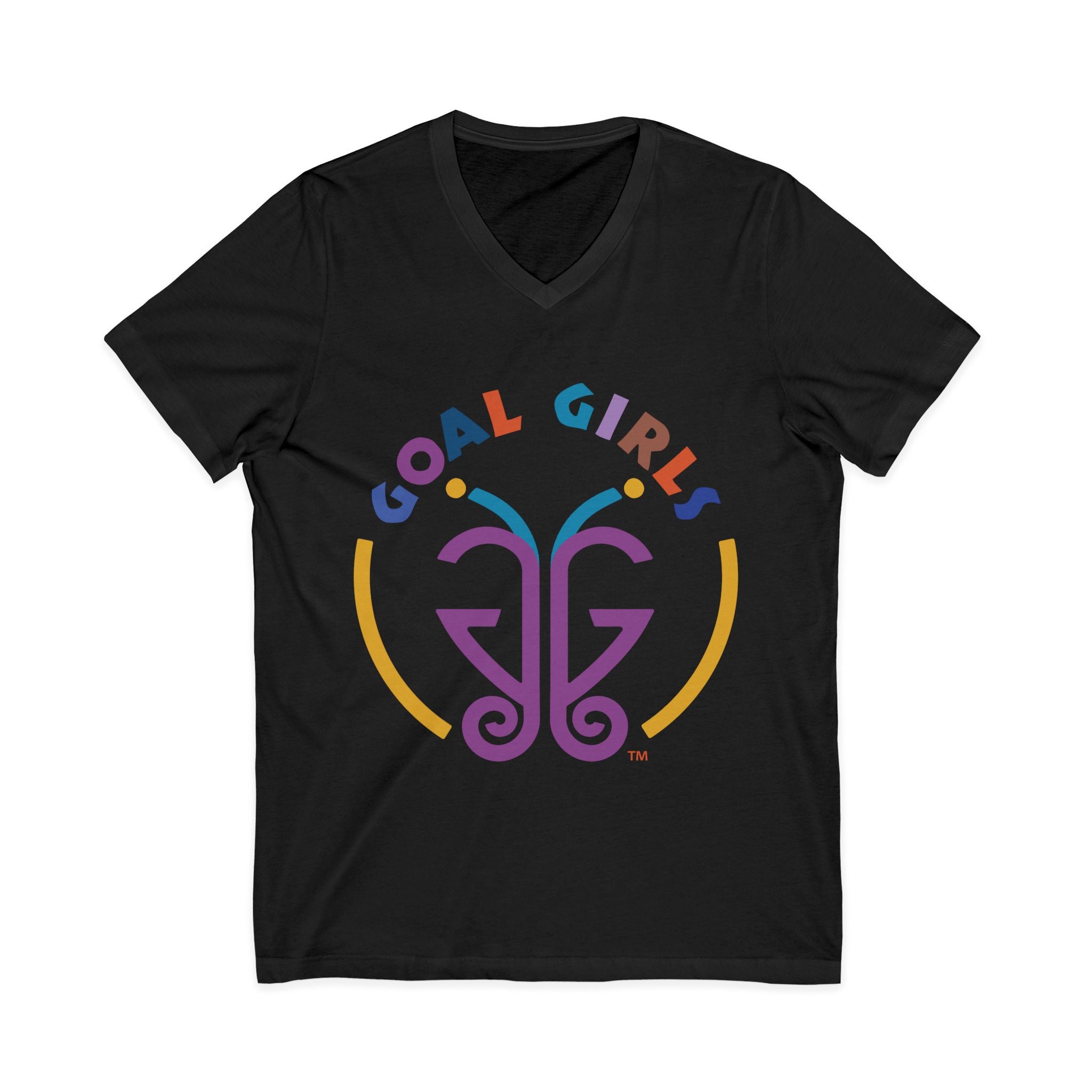 Goal Girls V-Neck Tee — Empowerment Graphic Women's T‑Shirt